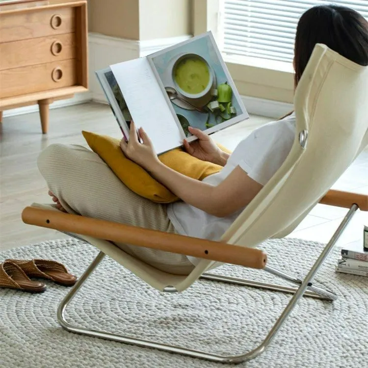 ZELDA Canva Folding Lounger Chair