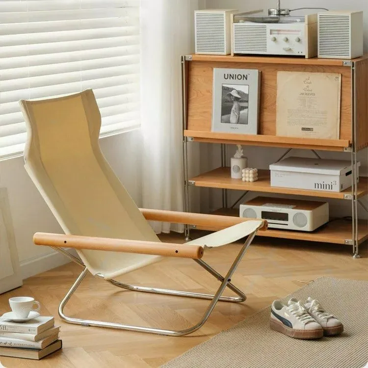 ZELDA Canva Folding Lounger Chair