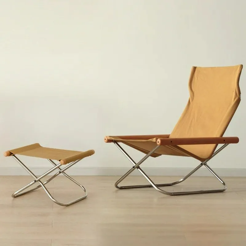ZELDA Canva Folding Lounger Chair
