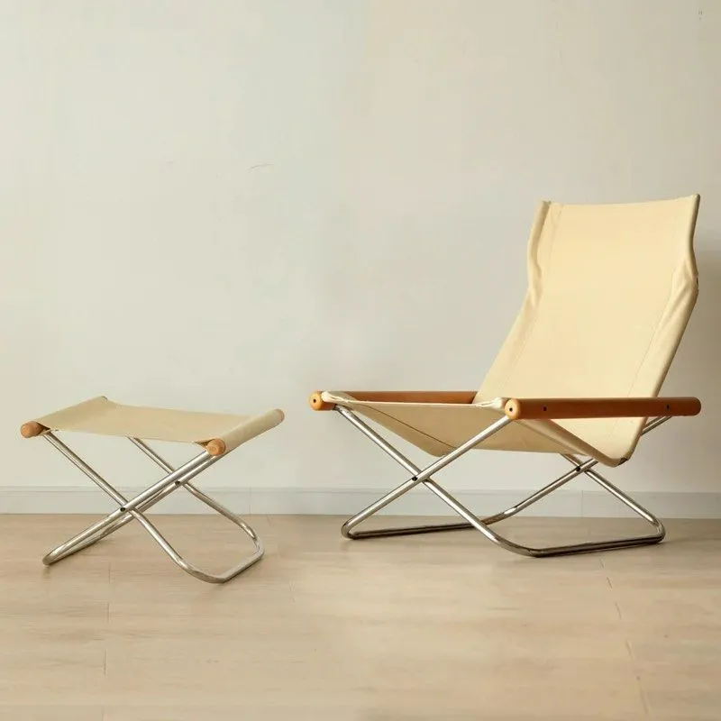 ZELDA Canva Folding Lounger Chair