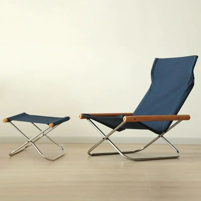 ZELDA Canva Folding Lounger Chair