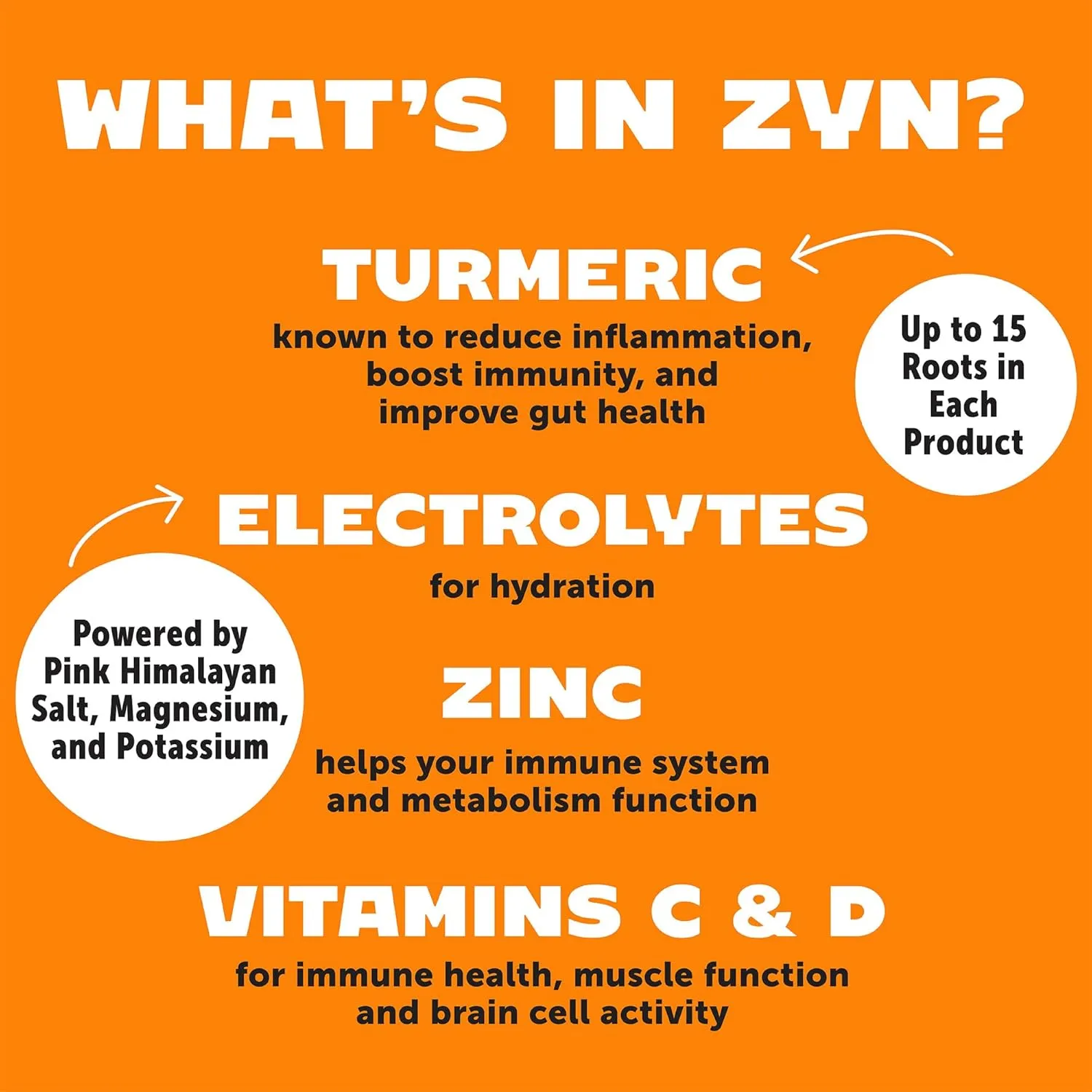 ZYN Electrolyte Drink Mix Hydration Packets, Electrolytes Powder, Hydration Packets w/Turmeric Curcumin, Vitamin C, Vitamin D, Zinc, Hydrate Electrolyte Powder Packets for Wellness, Variety Pack of 8